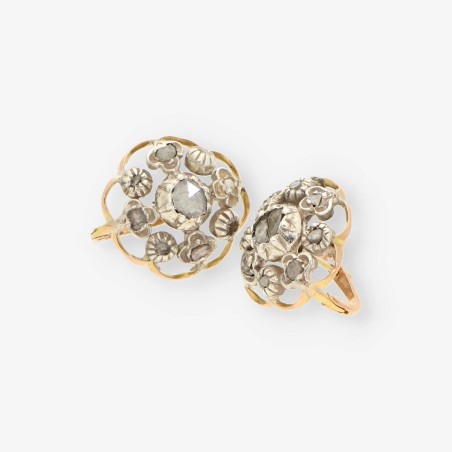 Pendientes Vintage oro 18kt y diamantes