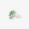 Anillo oro blanco esmeralda y bri