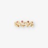 Anillo oro piedra roja y bri