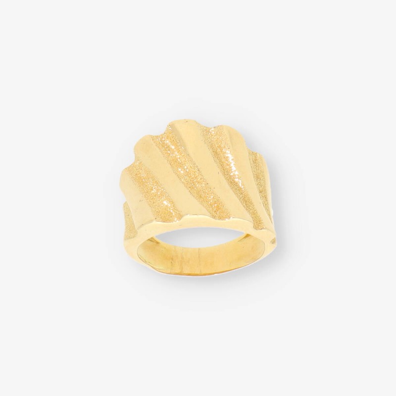 Anillo en oro 18kt mate