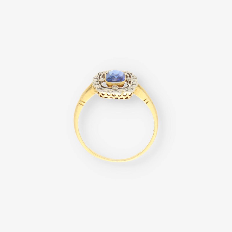 Anillo vintage oro y diamante aÃ±os 40