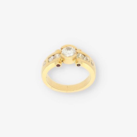 Anillo oro 18kt con brillante