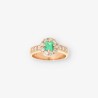 Anillo oro, esmeralda y bri