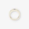 Anillo oro blanco, zafiro y bri