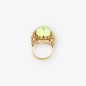 Anillo vintage en oro 18kt con piedra verde