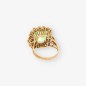 Anillo vintage en oro 18kt con piedra verde