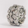 Anillo ancho en oro 18kt con brillantes