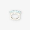 Anillo oro blanco y aguamarina