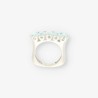 Anillo oro blanco y aguamarina
