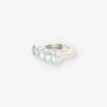 Anillo oro blanco y aguamarina
