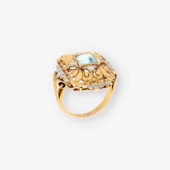 Anillo Vintage oro y diamantes