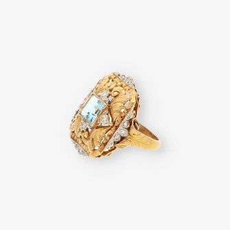 Anillo Vintage oro y diamantes