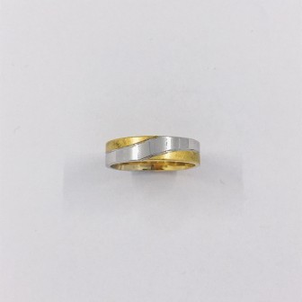 Anillo bicolor en oro 18kt