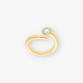 Anillo oro y bri aprox. 0.5 Qt