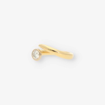 Anillo oro y bri aprox. 0.5 Qt