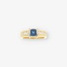 Anillo oro zafiro y bri