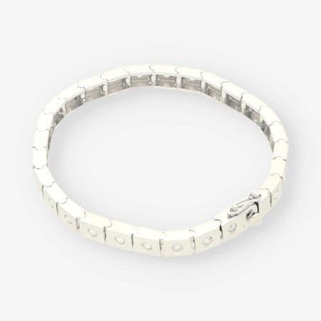 Pulsera riviere oro blanco 18kt y brillantes