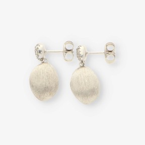 Pendientes oro blanco y bri