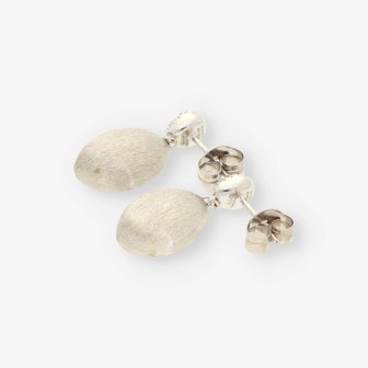 Pendientes oro blanco y bri