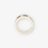 Anillo oro blanco y bri