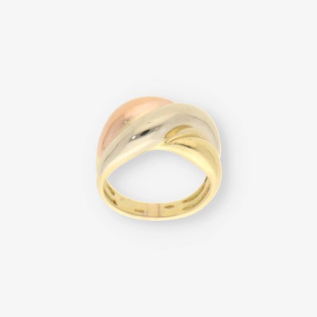 Anillo tricolor oro 18kt