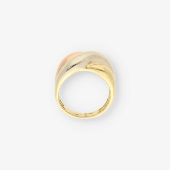 Anillo tricolor oro