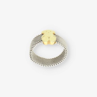 Anillo oso acero/oro TOUS