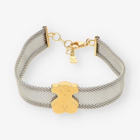 Pulsera acero/oro TOUS