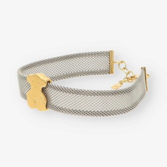 Pulsera acero/oro TOUS