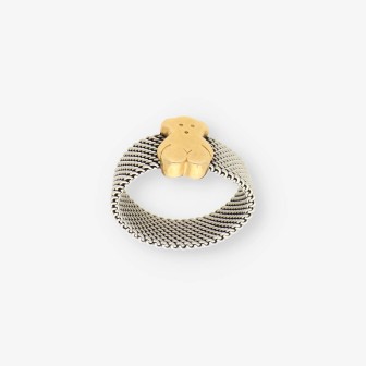 Anillo oso acero/oro TOUS