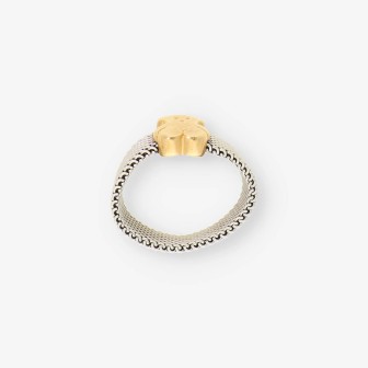 Anillo oso acero/oro TOUS