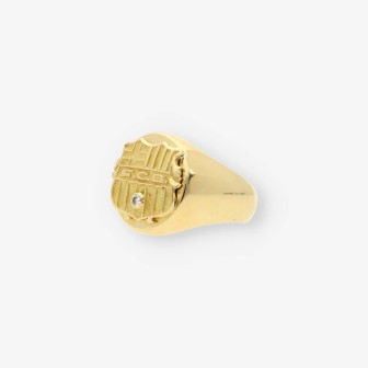 Anillo F.C.B. oro y bri