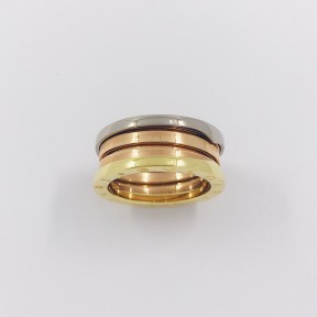 Anillo Bulgari B-Zero1 Nuevo en oro rosa, blanco y amarillo