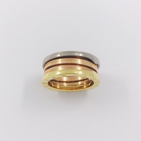 Anillo Bulgari B-Zero1 Nuevo en oro rosa, blanco y amarillo