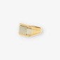 Anillo sello oro bicolor 18kt