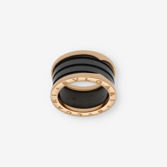 Anillo Bulgari BZero cerÃ¡mica de 4 bandas con caja