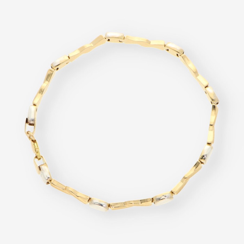 Pulsera oro/oro blanco