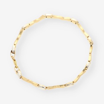 Pulsera oro/oro blanco