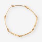 Pulsera en oro bicolor 18kt y brillantes