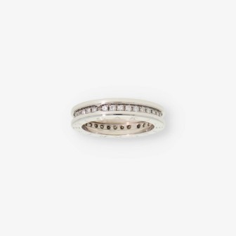 Anillo Bulgari BZero de 1 banda en oro blanco 18kt y brillantes