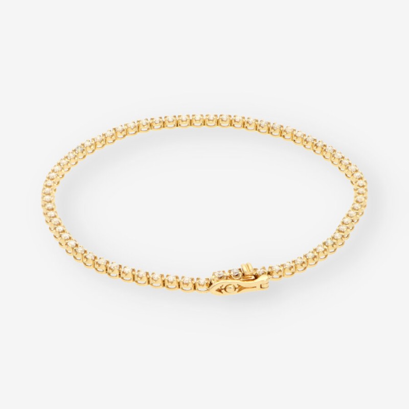 Pulsera riviere oro con brillantes