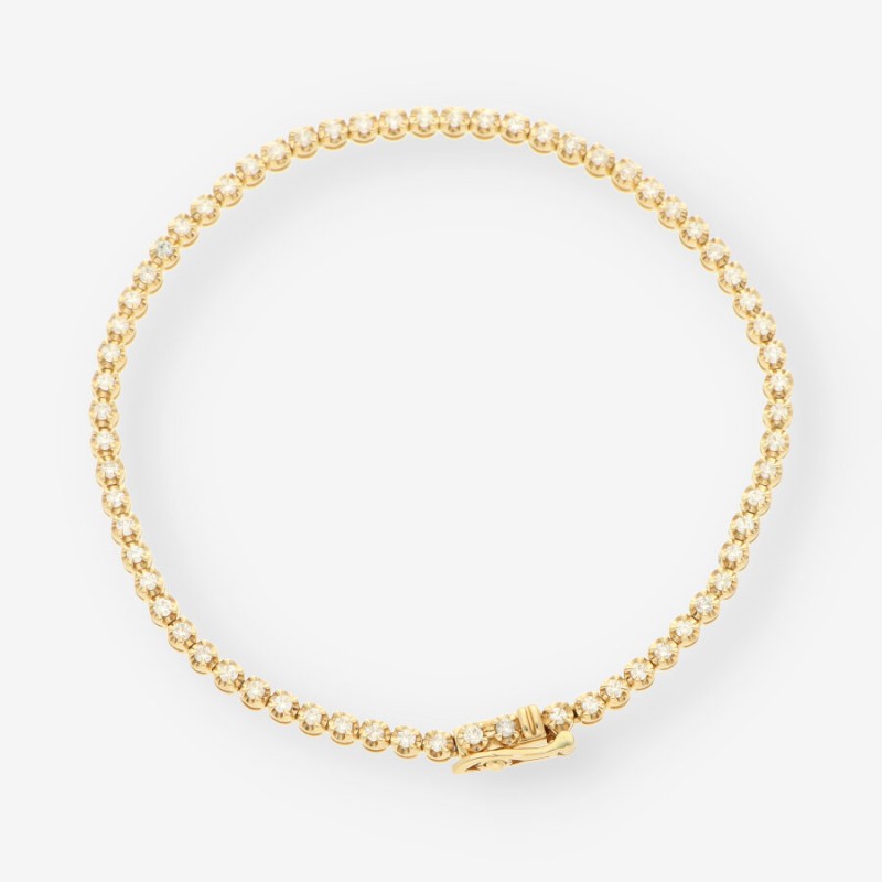 Pulsera riviere oro brillantes