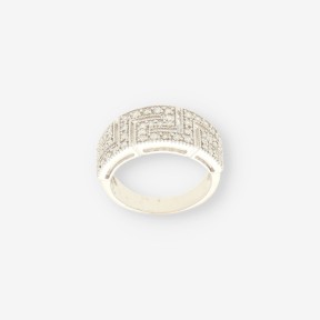 Anillo oro blanco 18kt y brillantes