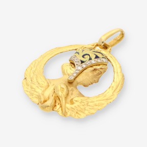 Colgante estilo modernista oro 18kt