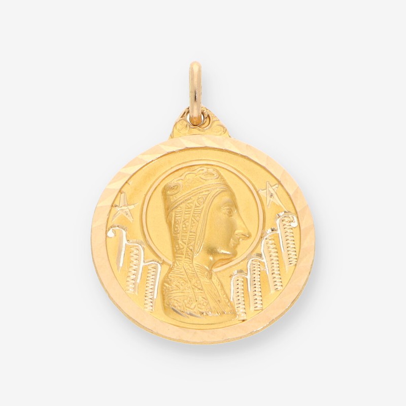 Medalla virgen de Montserrat oro 18kt