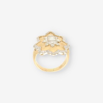 Anillo oro y bri talla princesa