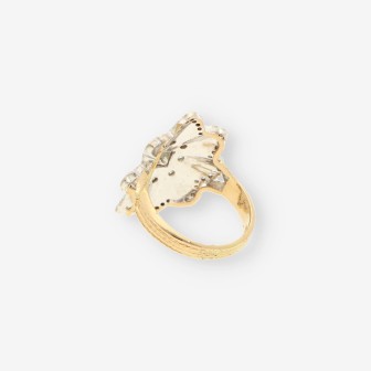 Anillo oro y bri talla princesa