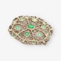 Broche oro esmeralda y diamantes