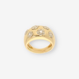 Anillo flor oro