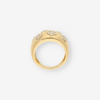 Anillo flor oro